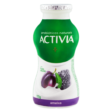 Leite Fermentado Parcialmente Desnatado Ameixa Activia Frasco 170G