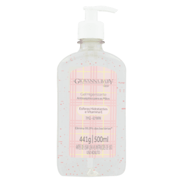 Álcool em Gel 62° INPM Classic Giovanna Baby Frasco 500ml