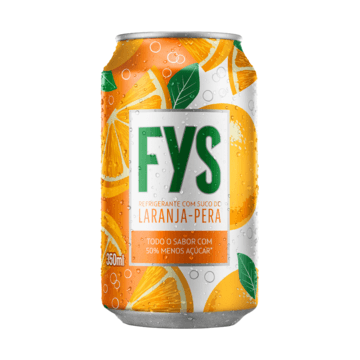 Refrigerante FYs Laranja - Pera Lata 350ml