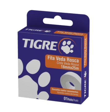 Fita Veda Rosca 18 mm X 25M Branca - Tigre