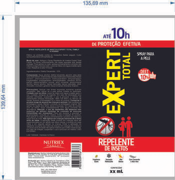 SPRAY REPELENTE DE INSETOS EXPERT TOTAL FAMILY 10 HORAS - LEVE 200ML PAGUE 100ML