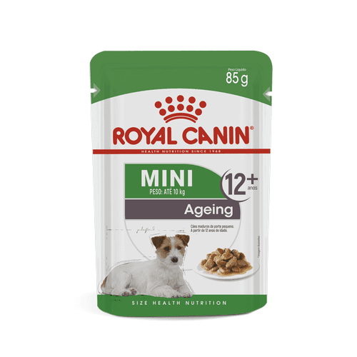 Porte Mini Ageing Wet 85G - Indicação: Alimento completo úmido para cães maduros de porte pequeno (peso até 10 kg) – A partir de 12 anos de idade.

APOIO AO ENVELHECIMENTO SAUDÁVEL

• Contém EPA, DHA e um exclusivo complexo de antioxidantes para ajudar a neutralizar os radicais livres.

SAÚDE RENAL

• Teor de fósforo adaptado para ajudar a manter um sistema renal saudável.

• CONDIÇÃO DA PELAGEM

• Contém nutrientes que ajudam a manter uma pele saudável. Enriquecido com EPA-DHA.