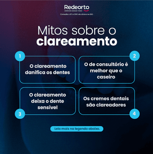 O clareamento dental, quando realizado corretamente, não
danifica os dentes e é totalmente seguro. O tratamento em
consultório é mais eficaz que o caseiro, utilizando concentrações
mais altas de agentes clareadores, o que resulta em resultados
mais rápidos e duradouros. Embora cremes dentais clareadores
possam ajudar a remover manchas superficiais, eles não
oferecem o mesmo efeito profundo do clareamento profissional.
É comum sentir sensibilidade após o tratamento, mas isso é
temporário e pode ser gerenciado. Sempre consulte seu
dentista para garantir uma experiência segura e eficaz!

#redeorto #dentes #dentista #saude