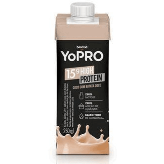 Yopro Bebida Láctea Uht Coco Com Batata-Doce 15G De Proteínas 250Ml - YoPRO Bebida Láctea UHT Coco com Batata-Doce 15g de proteínas 250ml