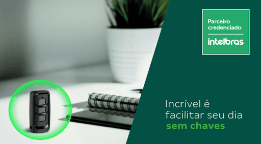 Sem chaves - Diga adeus aos acionamentos acidentais e uma vida complicada com chaves. Escolha ter segurança e tranquilidade enquanto estiver ausente, escolha Soluções Intelbras. Uma linha de controle remoto e acessórios para alarmes para proteger seu patrimônio: centrais de alarmes, cercas elétricas, sensores e tudo para proteger o que mais importa para você. A casa é sua, o controle remoto é da Intelbras.