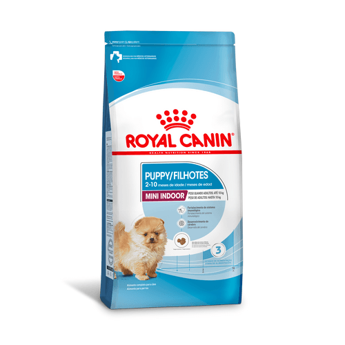 Porte Mini Indoor Filhote 1Kg - Indicação: Alimento completo seco para cães filhotes de porte pequeno (peso até 10 kg quando adultos) que vivem em ambientes internos – De 2 a 10 meses de idade.
•	CRESCIMENTO E DESENVOLVIMENTO SAUDÁVEIS: O crescimento é uma fase fundamental na vida do seu cão. É um momento de grandes mudanças e descobertas. Durante esse período-chave, o filhote estabelece as bases para o seu futuro, desenvolvendo-se gradualmente. MINI INDOOR PUPPY auxilia o crescimento saudável do filhote, com um fornecimento ideal de energia, proteínas, cálcio e fósforo.
•	SAÚDE DIGESTIVA E QUALIDADE DAS FEZES: Ajuda a promover uma boa digestão e a reduzir o odor e o volume das fezes, graças às proteínas altamente digestíveis (L.I.P.*), ao teor apropriado de fibras e às fontes de carboidratos de elevada qualidade.
* Proteína selecionada por sua alta digestibilidade.
•	CONDIÇÃO DA PELAGEM: Contém nutrientes que ajudam a manter a saúde da pele e da pelagem.