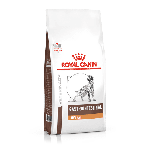 Gastro Intestinal Low Fat 1,5Kg - Indicação: GASTROINTESTINAL LOW FAT CANINE é um alimento coadjuvante seco indicado para cães adultos, formulado com o objetivo de auxiliar na regulação do metabolismo lipídico em caso de hiperlipidemia, e como compensação pela má digestão. Ingredientes de alta digestibilidade. Baixo teor de gordura e alto teor de ácidos graxos essenciais. 

•	SUPORTE DIGESTIVO: Fórmula altamente digestível com fibras balanceadas, incluindo prebióticos, visando favorecer a saúde digestiva e o trânsito intestinal dos cães. 

•	BAIXO TEOR DE GORDURA: Para o manejo nutricional de cães que necessitam de uma dieta restrita em gordura. 

•	EQUILÍBRIO DE FIBRAS: Conteúdo de fibra limitado para permitir o fornecimento de níveis de energia de manutenção, apesar da restrição de gordura.