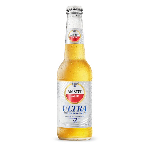 Cerveja Amstel Ultra Long Neck 275ml - Amstel Ultra 275ml long neck é Amstel com apenas 72 calorias, sem glúten, baixa em carboidratos e com 4% de teor alcoólico.
Amstel Ultra, puro malte com menos calorias para você parar de contar calorias.