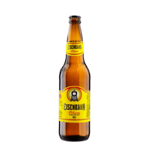 Cerveja Eisenbahn Pilsen Garrafa 600ml - Cerveja Eisenbahn Pilsen Garrafa 600ml Aprecie com moderação. Venda e consumo proibidos para menores de 18 anos.