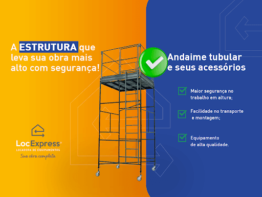 A estrutura que leva sua obra mais alto com segurança!

Com o andaime tubular e seus acessórios você garante:
✅ Maior segurança no trabalho em altura;
✅ Facilidade no transporte e montagem;
✅ Equipamento de alta qualidade.

📲 Fale agora mesmo com uma de nossas unidades e alugue o seu equipamento!