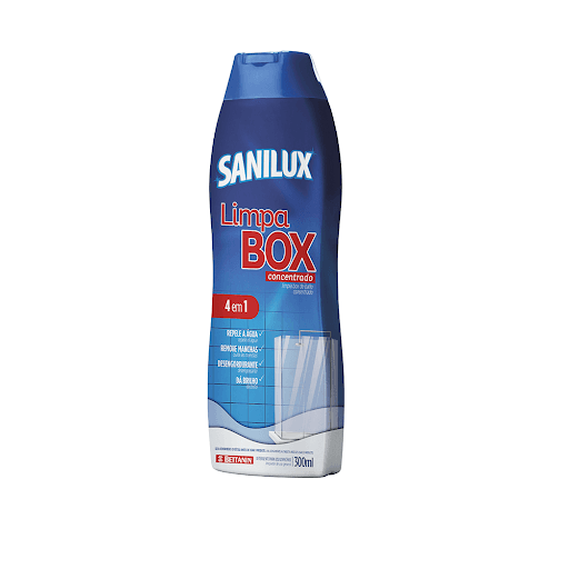 Limpa Vidro/Box Bettanin 300ml - Multicoisas - O Limpa Vidro e Box Concentrado de 300ml da Bettanin é 4 em 1. Remove manchas, desengordura, dá brilho e repele a água! Sua fórmula é exclusiva e mantém o box, vidros e azulejos totalmente limpos! Mantenha sua casa limpa sem esforço!