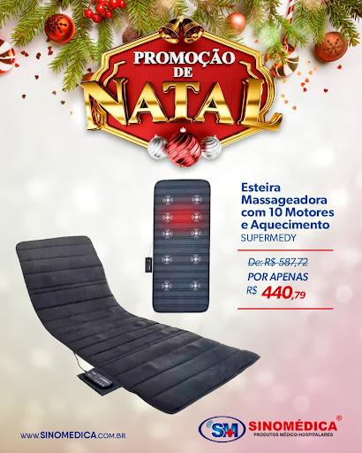 Neste Natal, aproveite nossas promoções exclusivas! 🎅
Cuide de quem você ama com produtos de saúde e bem-estar com preços especiais! 🎁💙

A Esteira Massageadora com 10 Motores e Aquecimento Supermedy foi projetada para proporcionar uma experiência de massagem relaxante e revigorante. Com seus 10 motores estrategicamente posicionados, essa esteira oferece uma massagem completa e eficaz em todo o corpo.

Que saber mais? Acesse nosso catálogo online:
www.sinomedica.com.br
Faça seu pedido agora!
WhatsApp (66) 99616-6699.
Estamos prontos para te atender! 🤩