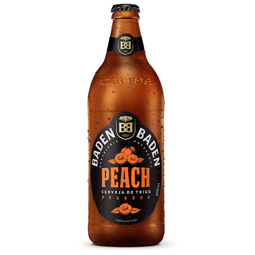 Cerveja Baden Baden Peach Garrafa 600ml - A Baden Baden Peach tem um sabor diferente de tudo o que você conhece e é a cerveja artesanal que tem tudo para supreender!!