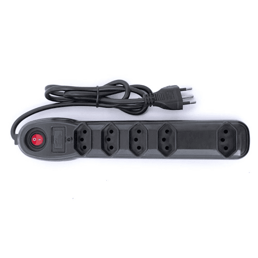 Filtro de Linha com 5 tomadas Preto Megatron 1,3m Bivolt - Multicoisas - Use o filtro de linha com 5 tomadas preto da Megatron para conectar diversos dispositivos e aparelhos com segurança. Bivolt, possui chave disjuntora de ligar e desligar que é acionada automaticamente em casos de sobrecarga ou curtos circuitos. Com amperagem de 10a e 250v, o filtro de linha é ideal para proteger equipamentos eletrônicos como televisores, home theater, vídeo games, computadores, impressoras, telefones e etc. dos imprevistos com a energia.