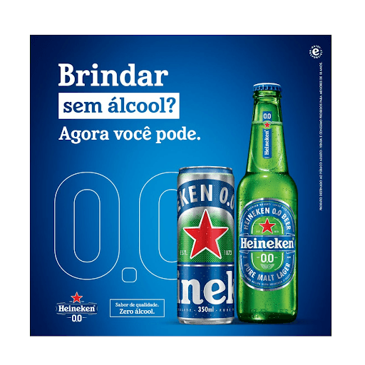 Heineken 0.0% - Heineken 0.0% - Sabor delicioso, álcool zero! Nossos mestres cervejeiros começaram do zero e passaram anos explorando, fermentando e degustando antes de finalmente criarem uma receita definida por suas notas frutadas refrescantes e corpo maltado suave - perfeitamente equilibrada. Uma que merece a marca Heineken. Claro, com as mesmas características da Heineken desde 1873: feita com os melhores ingredientes e a levedura A - exclusiva da Heineken. Não foi fácil, mas não foi impossível. Visite a nossa loja!