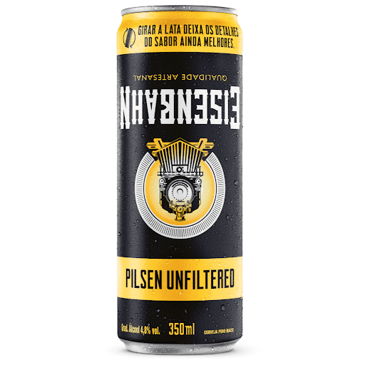 Cerveja Eisenbahn Unfiltered - Lata 355ML - Cerveja Eisenbahn Unfiltered - Lata 355ML Aprecie com moderação. Venda e consumo proibidos para menores de 18 anos.