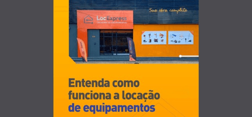 Na LocExpress é fácil e rápido ter o equipamento necessário para a sua obra andar com segurança. Confira o passo a passo de como locar com a gente:

Passo 1: Escolha o equipamento ideal para sua obra ou reforma. Nossos consultores rental, estão sempre à disposição para ajudá-lo.

Passo 2: Defina o período que irá precisar do seu equipamento. Trabalhamos com locação diária, semanal, quinzenal ou mensal.

Passo 3: Solicite seu orçamento com a LocExpress.

Passo 4: Receba seu equipamento e execute seu projeto.